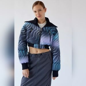 UO Urban Outfitters Lily Cropped Puffer Jacket bubble bomber M